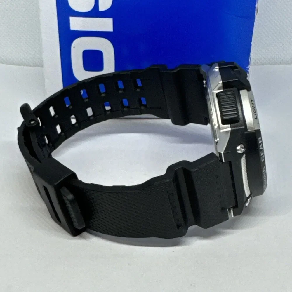Casio WS-1200H-1A Men’s Black Resin Fishing Time Digital Dial Quartz Watch JNA46